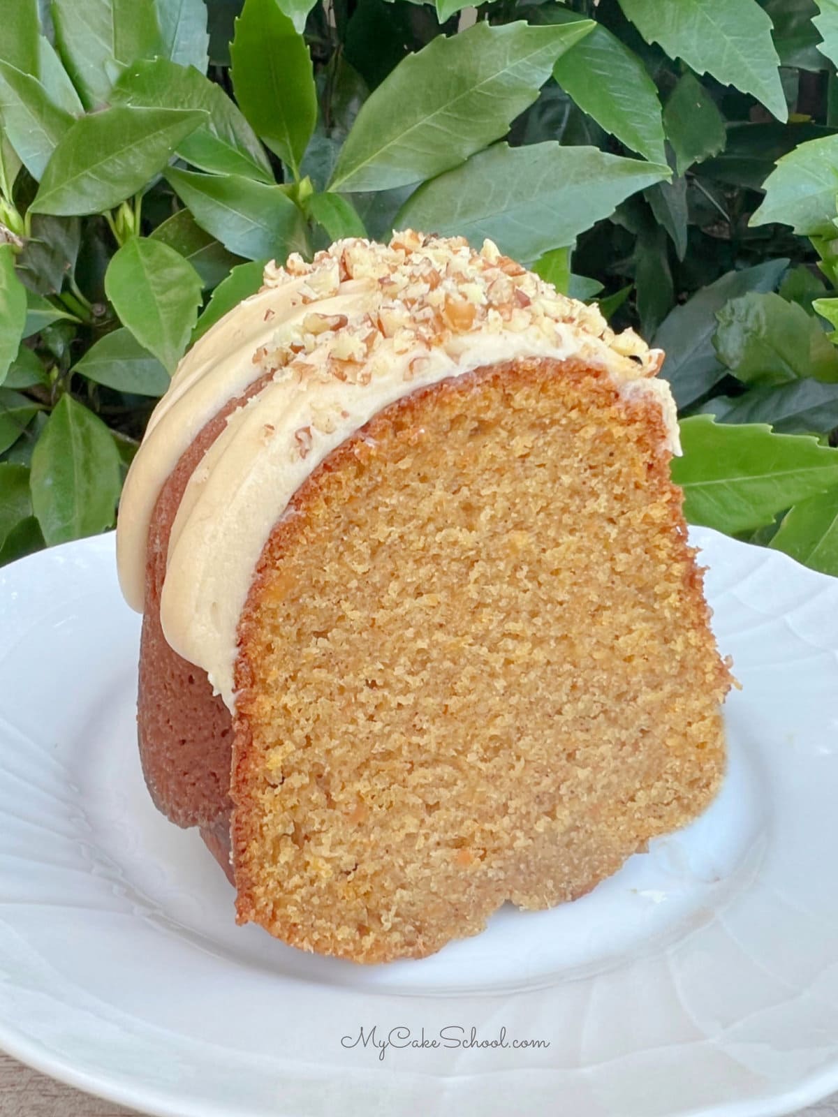 Slice of Sweet Potato Bundt Cake