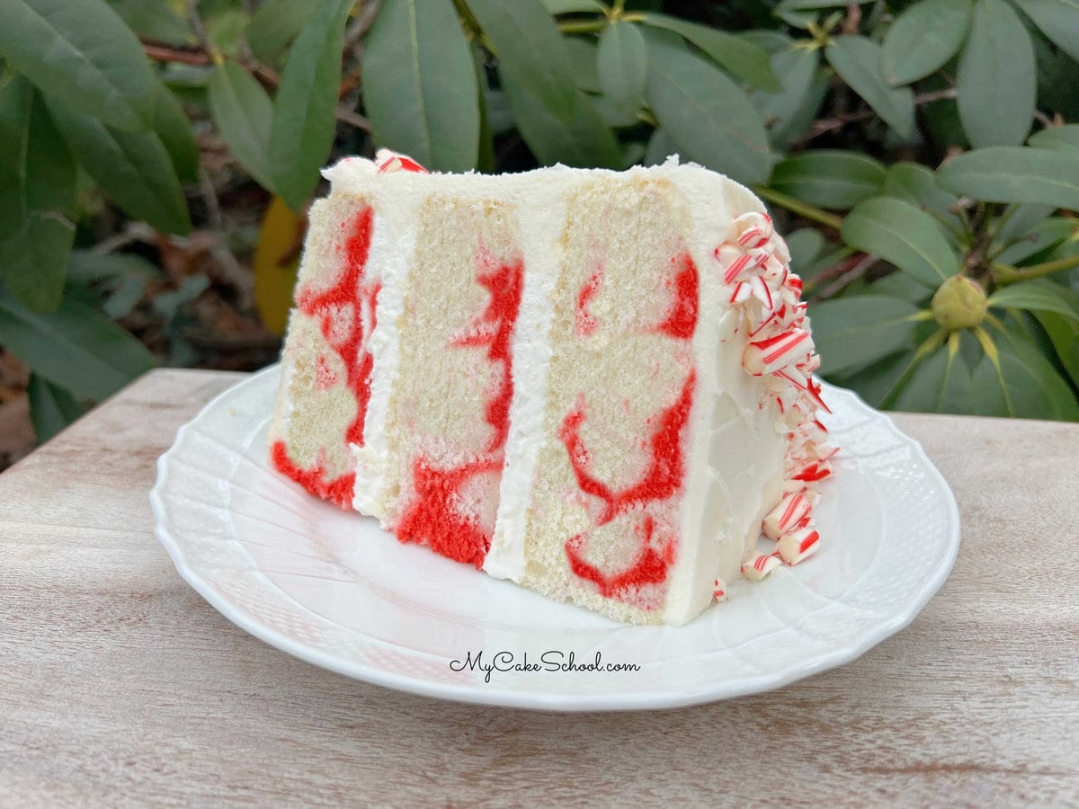 Peppermint Cake Slice