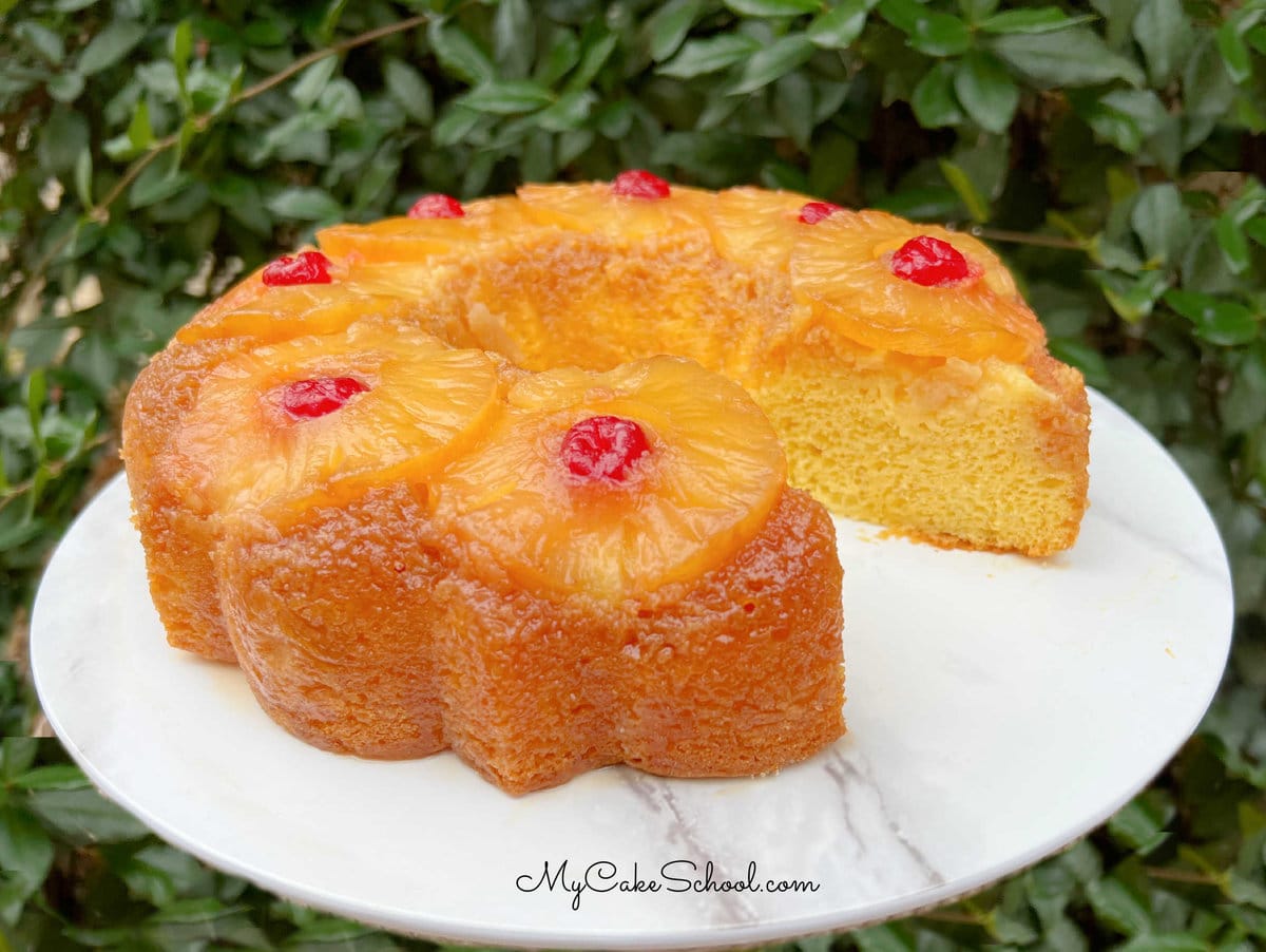 Skillet Pineapple Upside Down Cake from a Pampered Chef Recipe