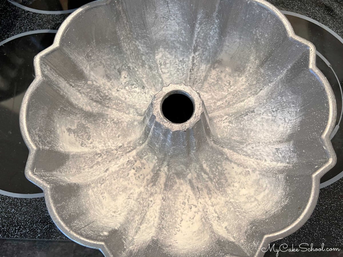 Bundt Pan that has been Greased and Floured