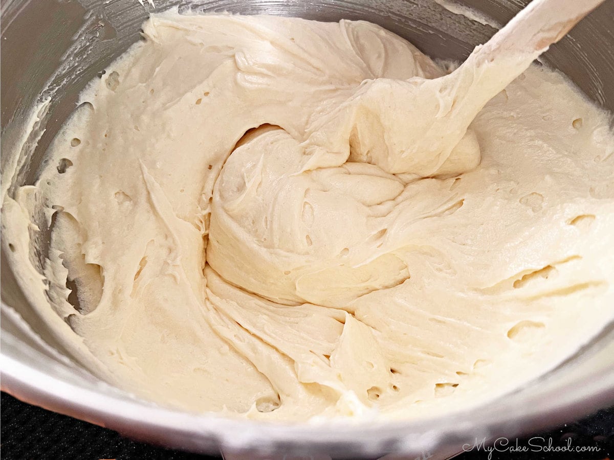 Bowl of White Chocolate Cake Batter