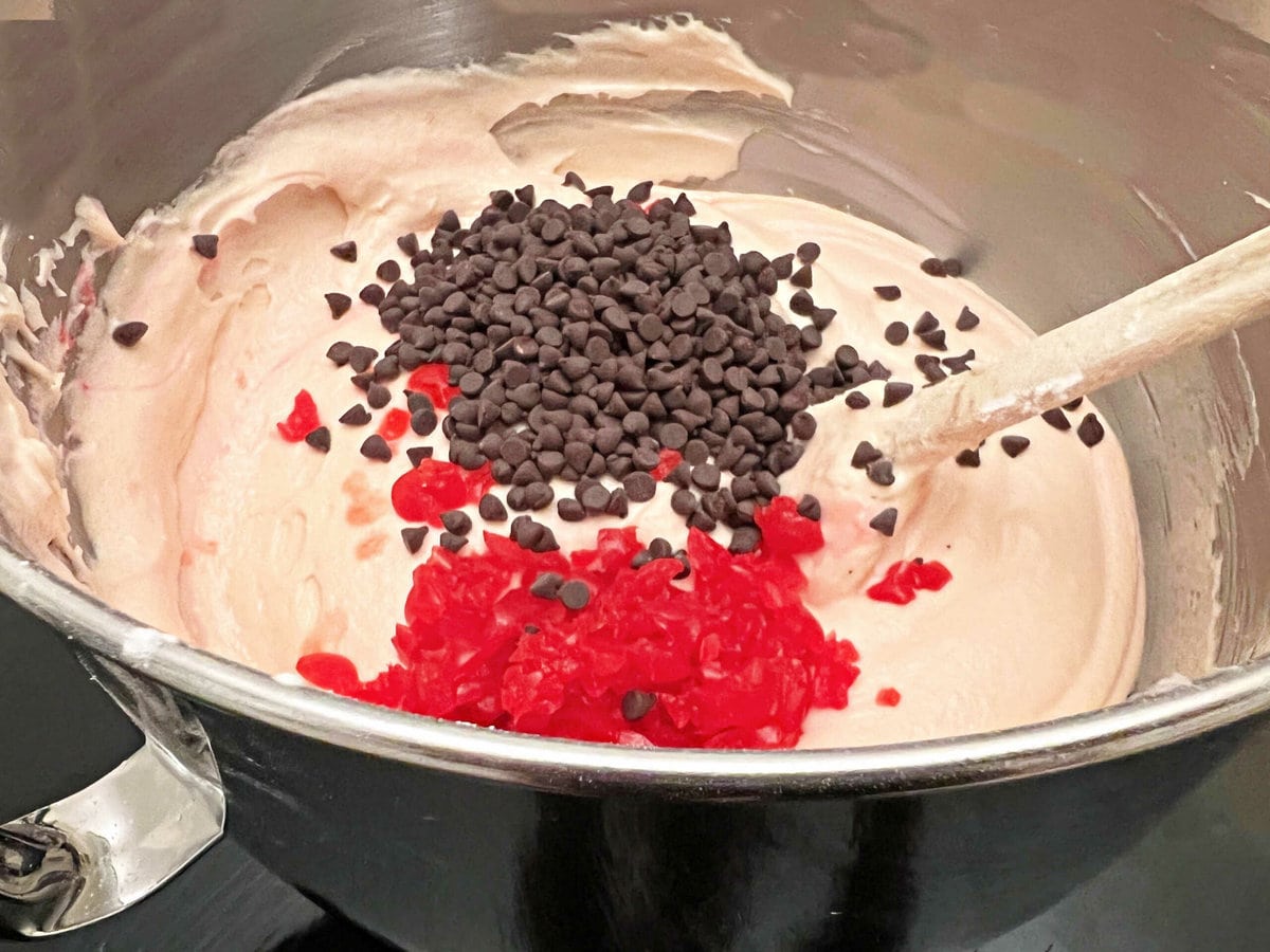 Cherry Chocolate Chip Pound Cake Batter