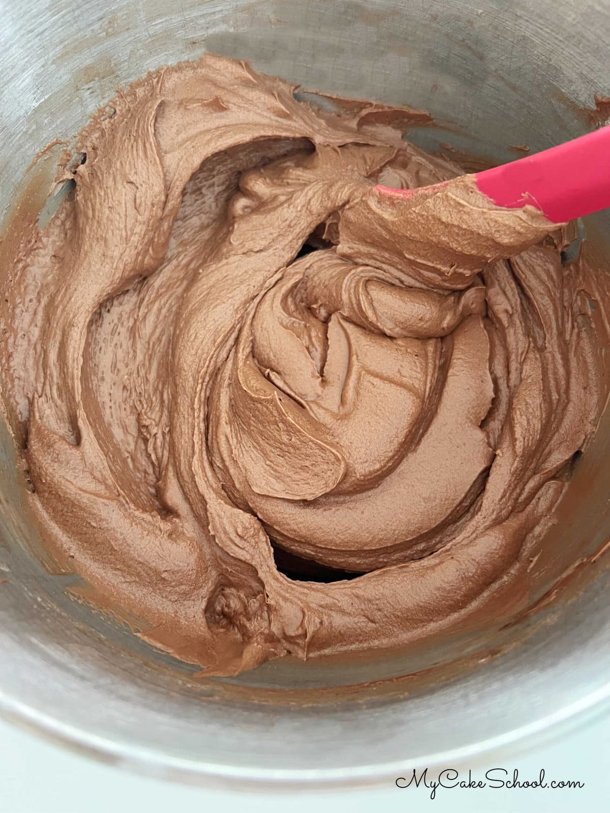 Bowl of Chocolate Almond Buttercream