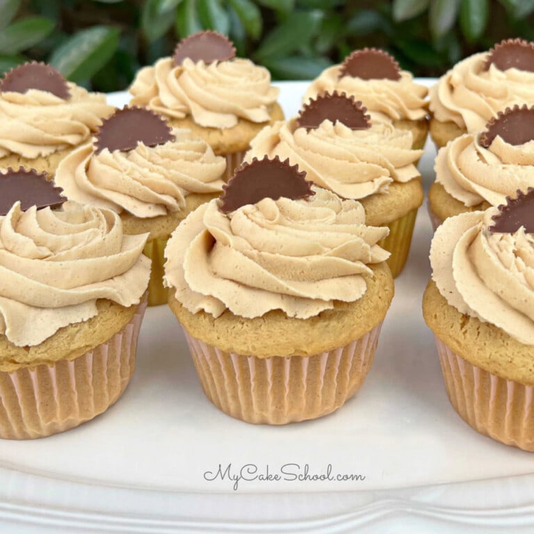 Peanut Butter Cupcakes (Cake Mix Recipe)