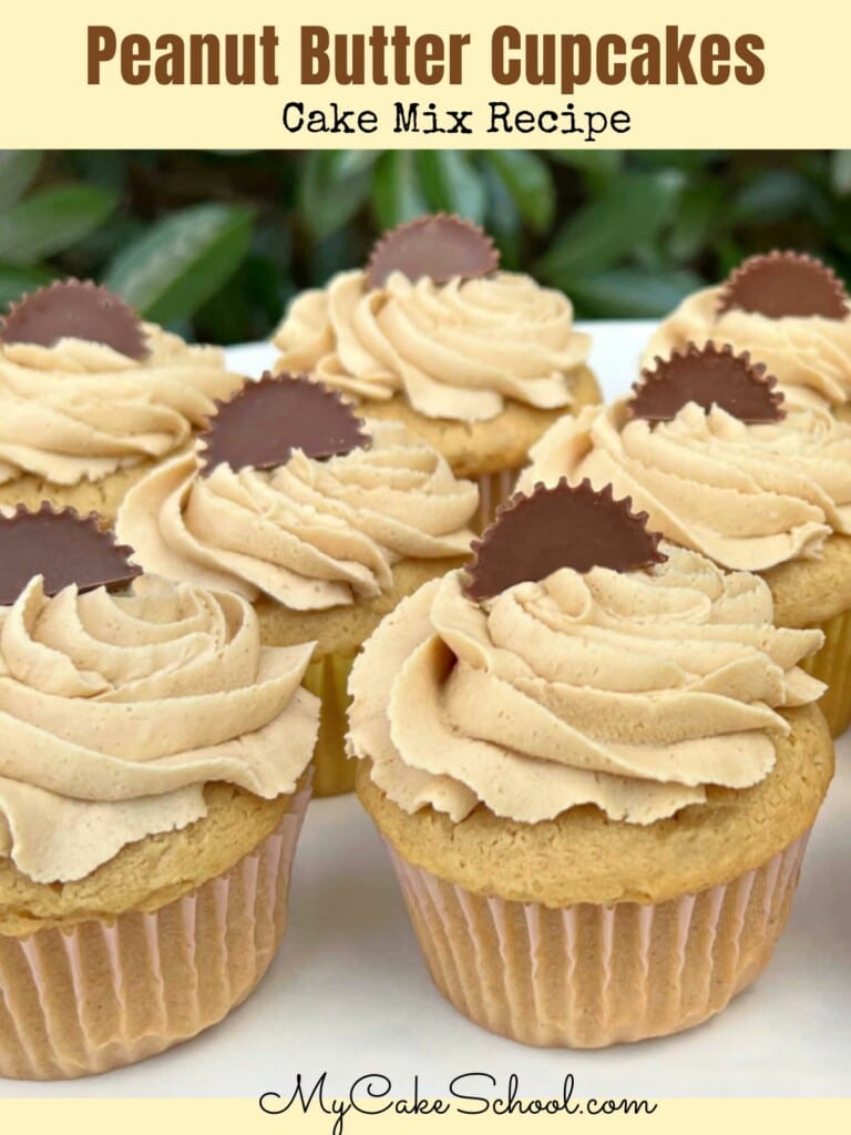 Peanut Butter Cupcakes (Cake Mix Recipe) My Cake School