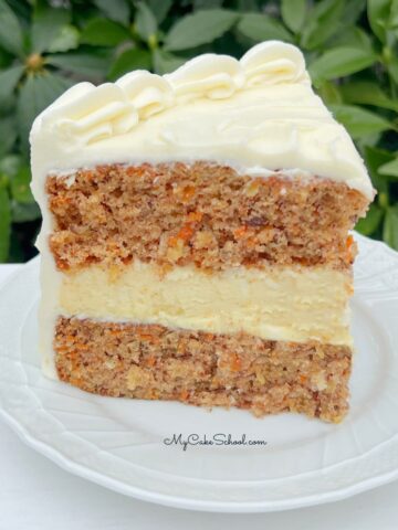 Slice of Carrot Cheesecake Cake