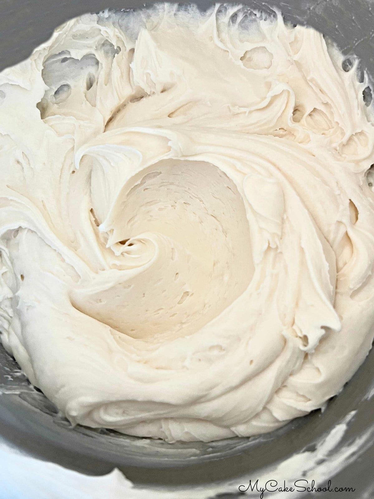 Bowl of Pink Champagne Buttercream