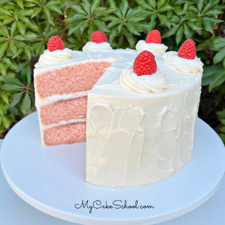 Champagne and Raspberries Cake