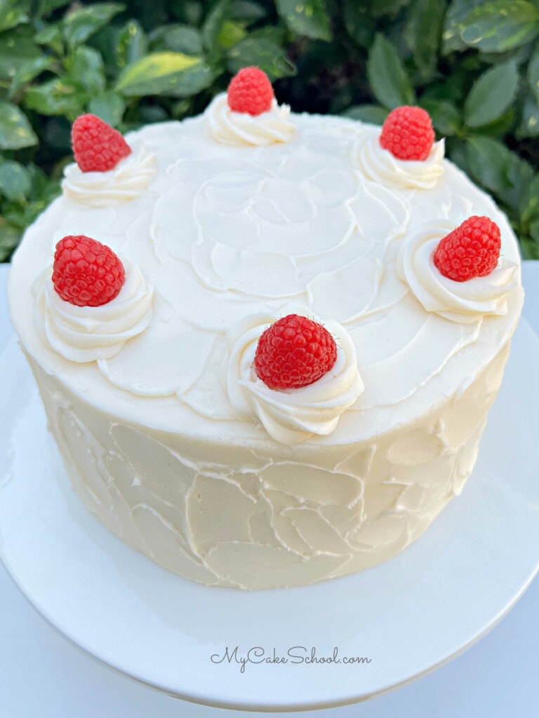 Champagne and Raspberries Cake - My Cake School