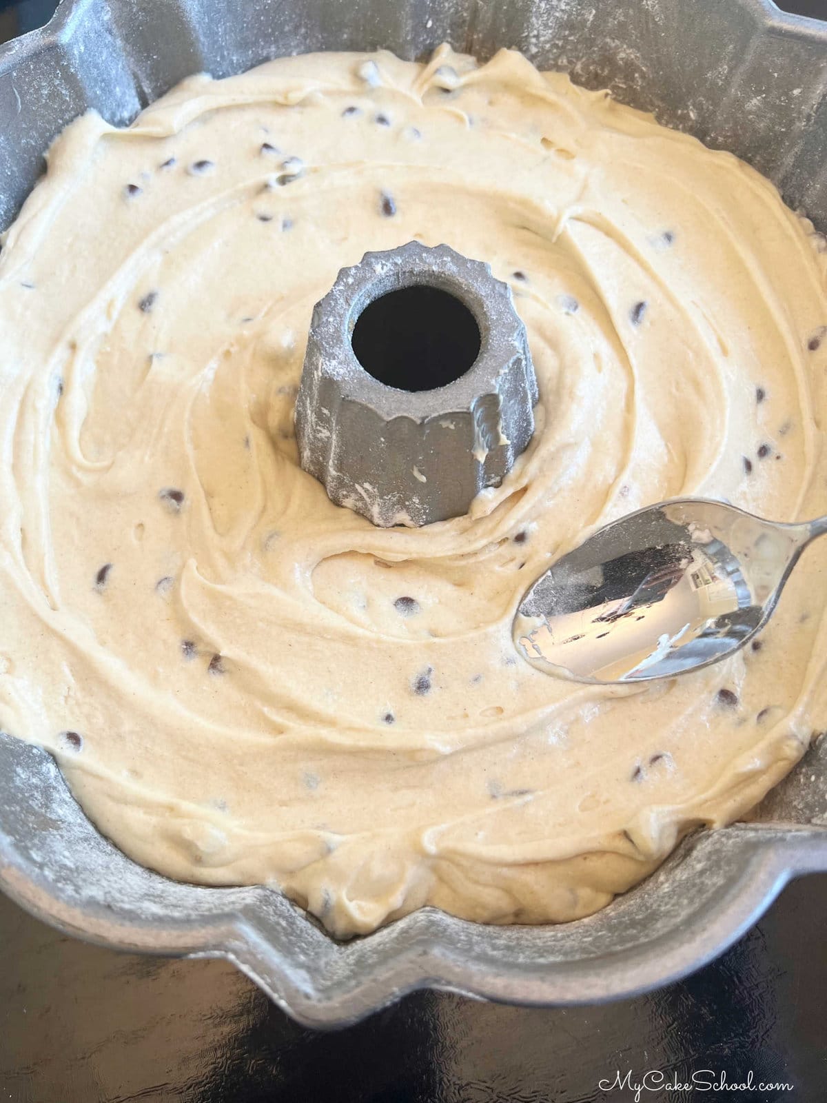 Bundt Pan filled with Cake Batter