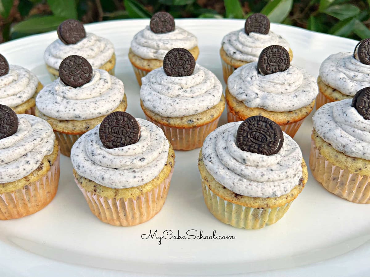 Platter of Oreo Cupcakes