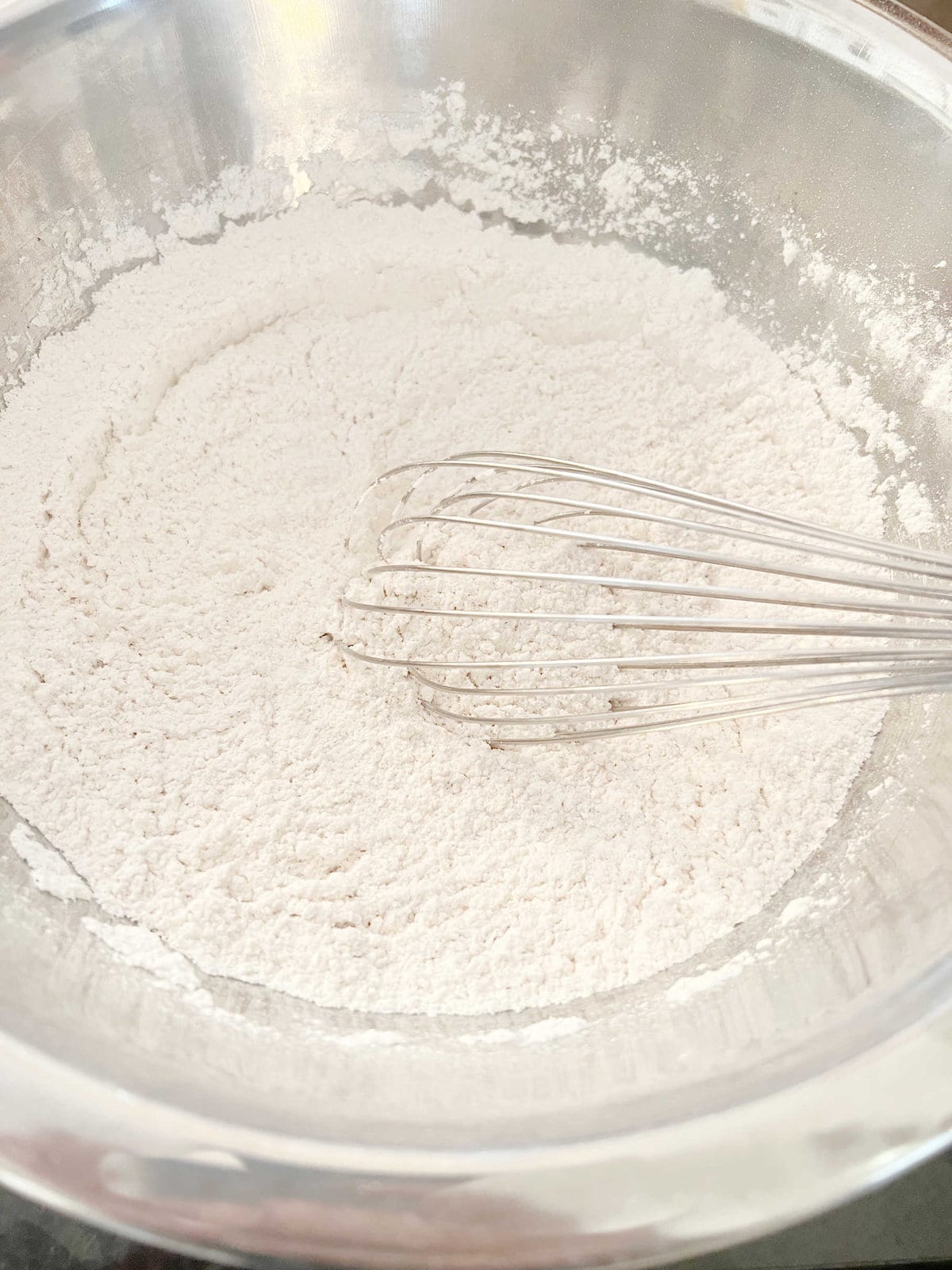Mixture of Dry Ingredients with whisk