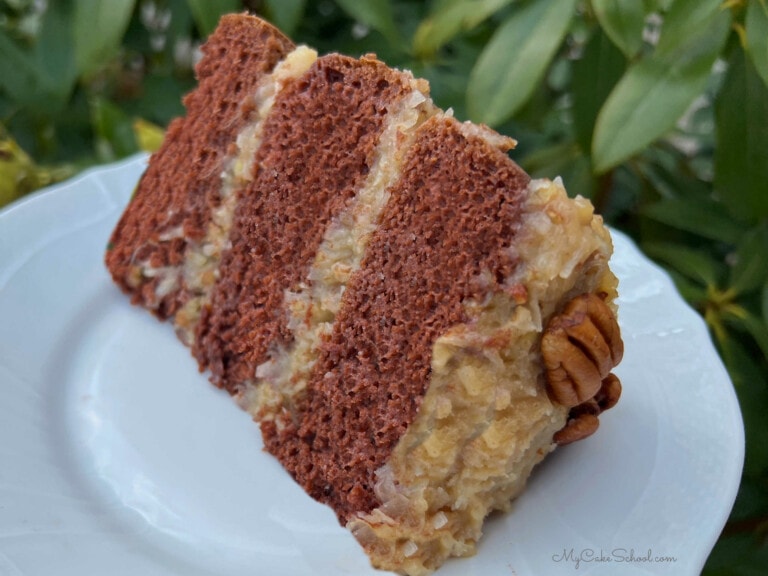 German Chocolate Cake (Cake Mix Recipe) - My Cake School
