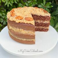 German Chocolate Cake, Sliced