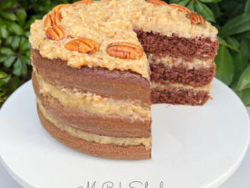 German Chocolate Cake, Sliced