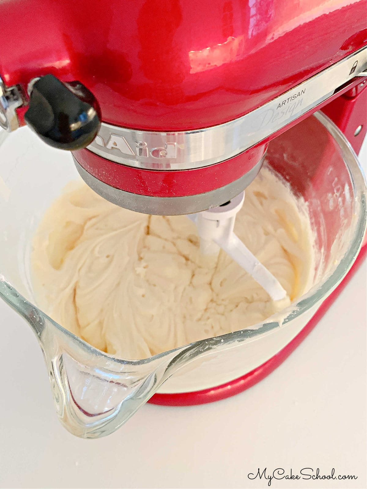 Lemon Bundt Cake Batter in Mixer