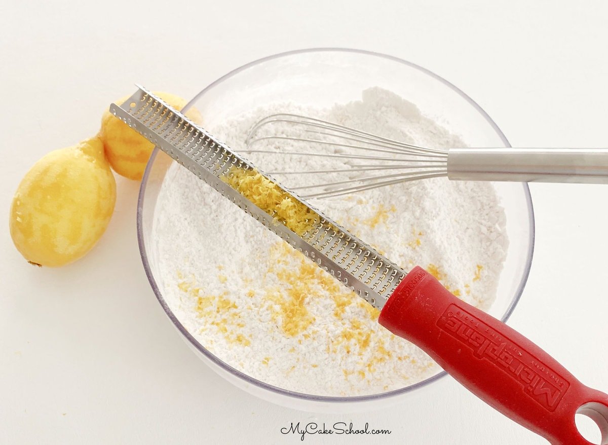 Dry ingredients for Lemon Bundt Cake