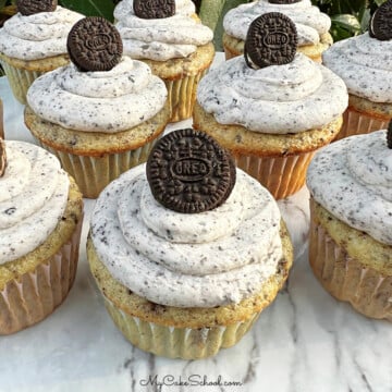 Closeup of Oreo Cupcakes