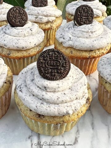 Closeup of Oreo Cupcakes