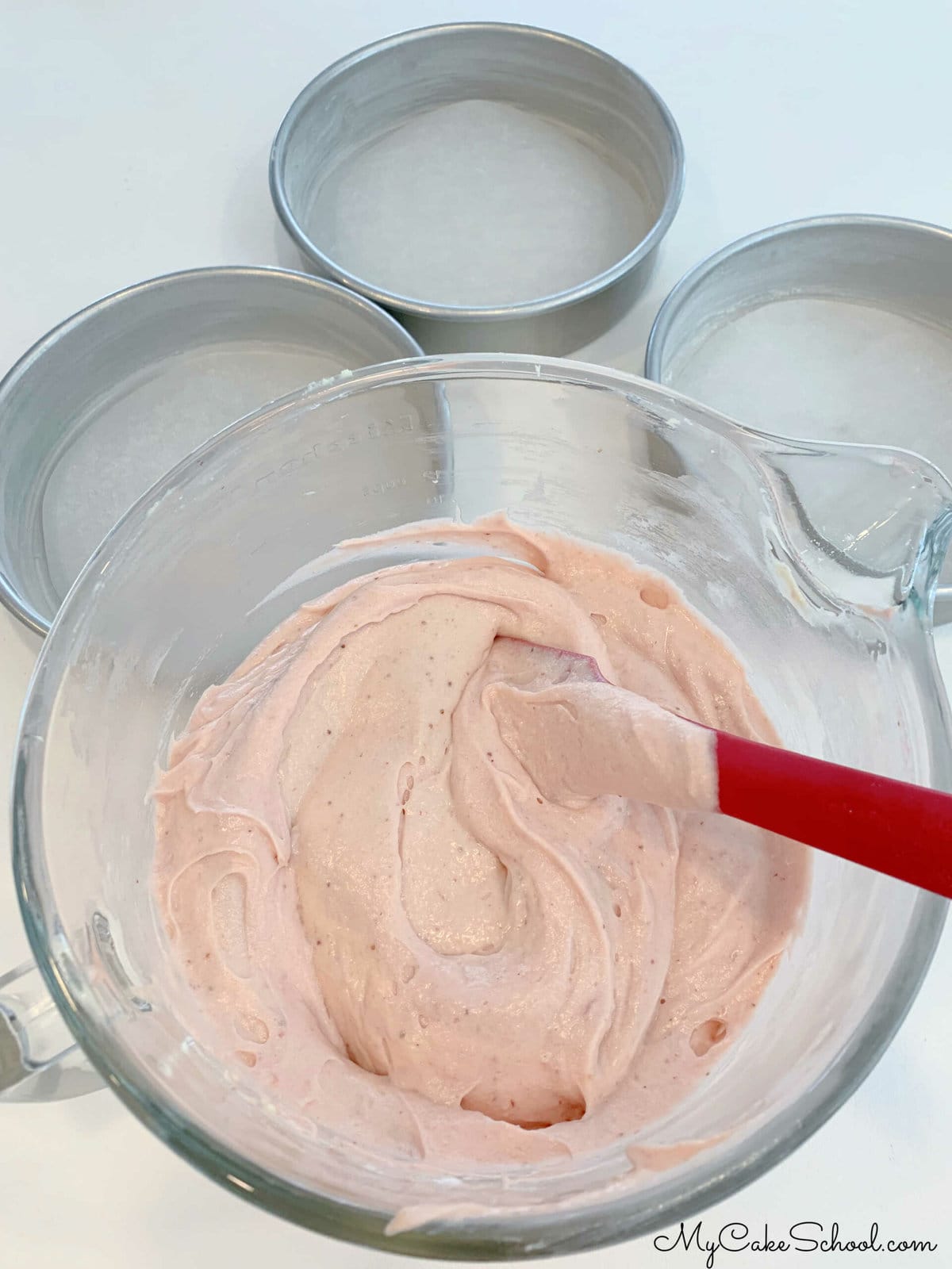 Bowl of Strawberry Cake Batter