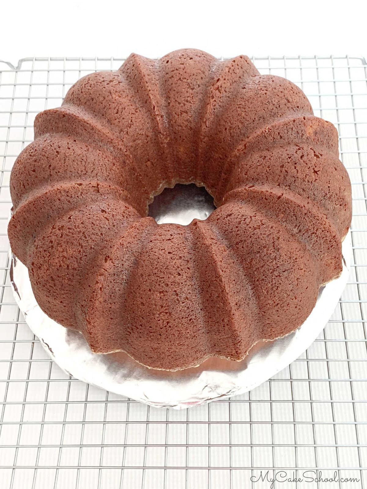 Freshly baked Hummingbird Bundt Cake