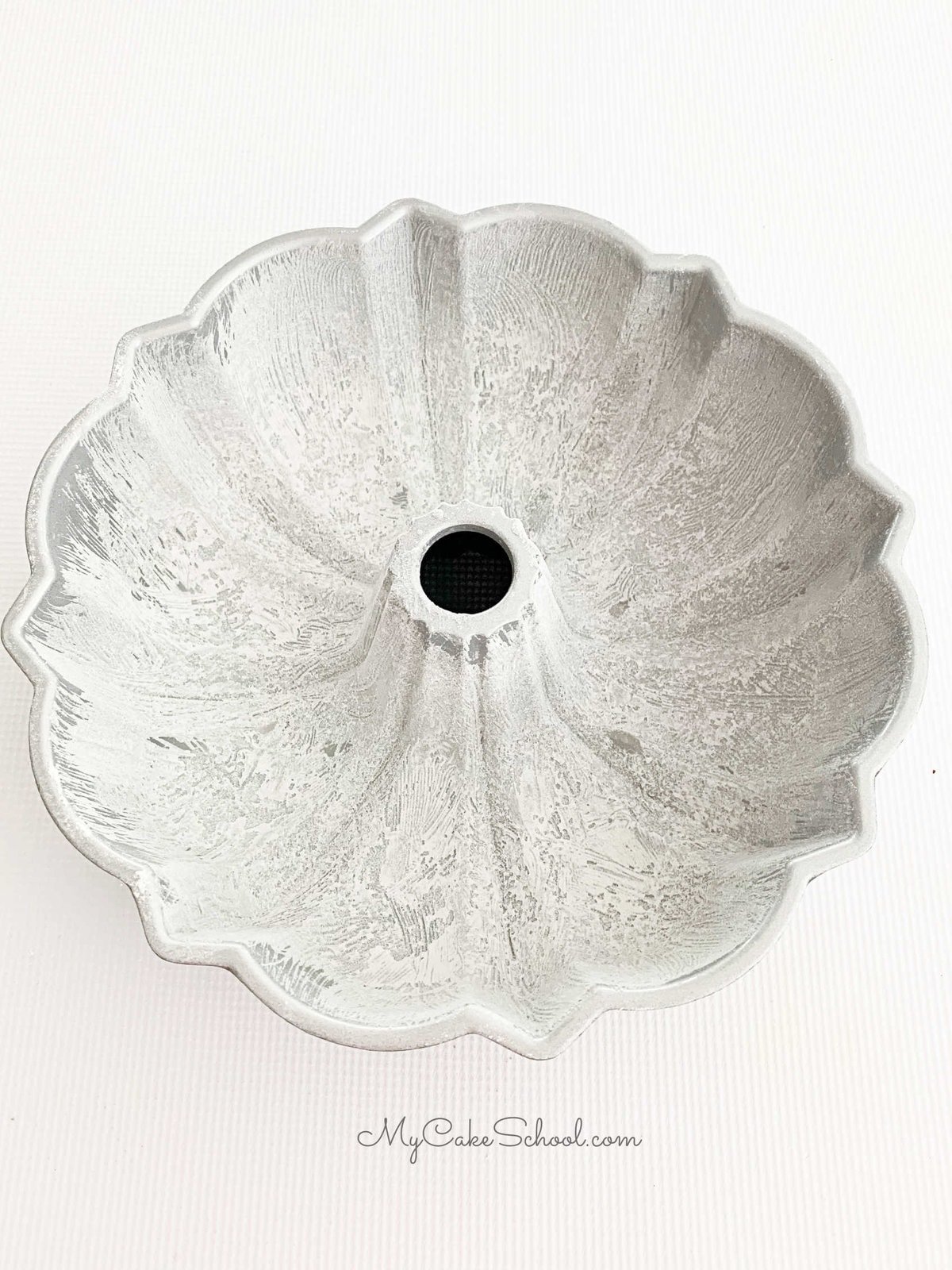 Bundt pan that has been greased and floured