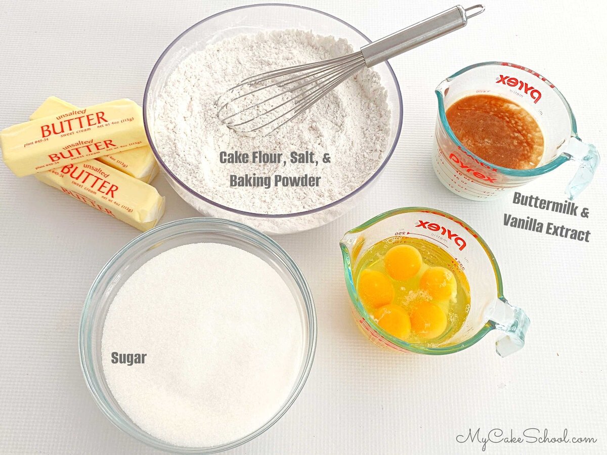 Buttermilk Pound Cake Ingredients