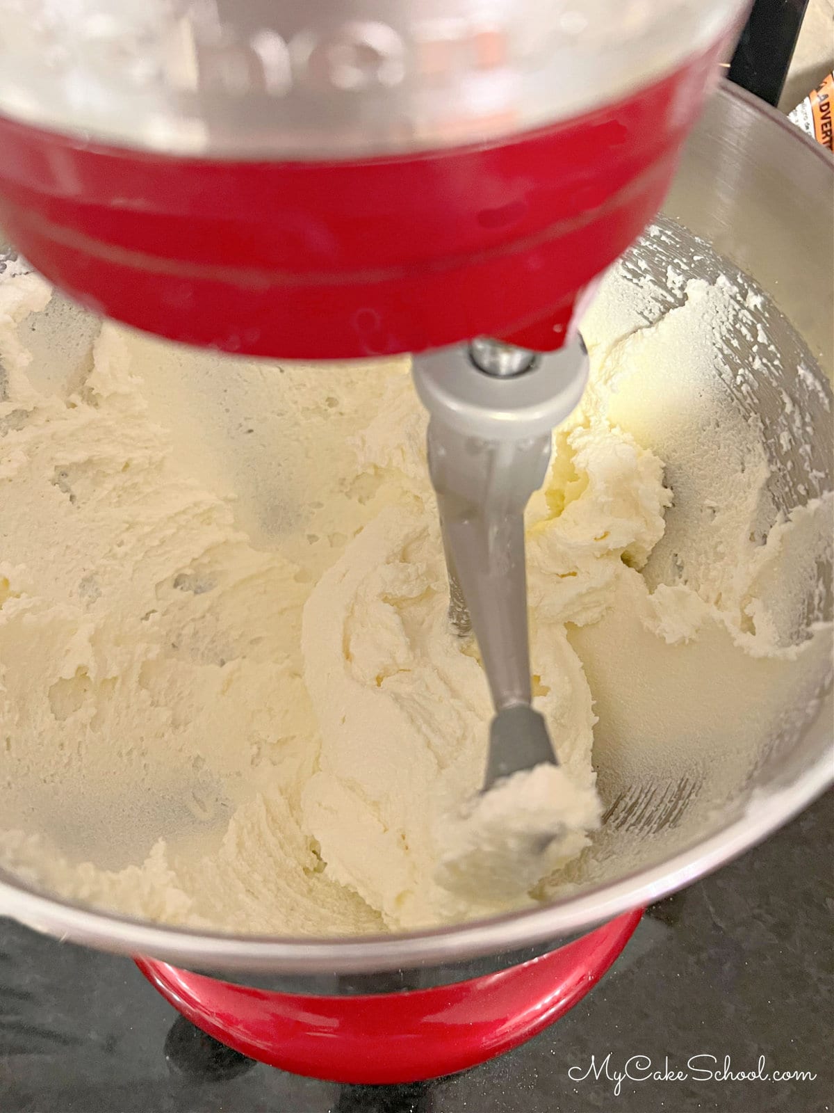 Creaming the Butter and Sugar in mixing bowl
