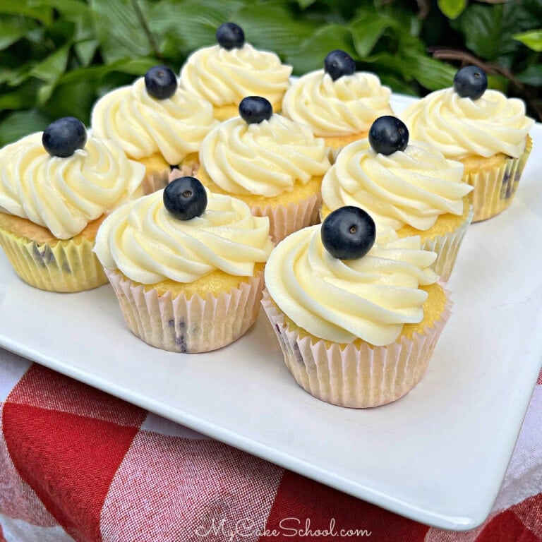 Lemon Blueberry Cupcakes (Box Mix)
