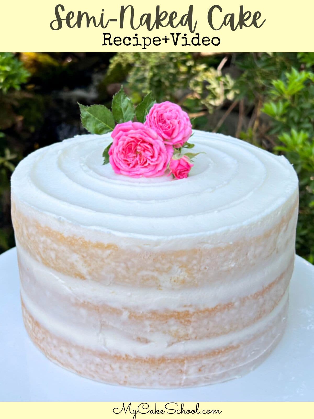 Semi-Naked cake on a pedestal