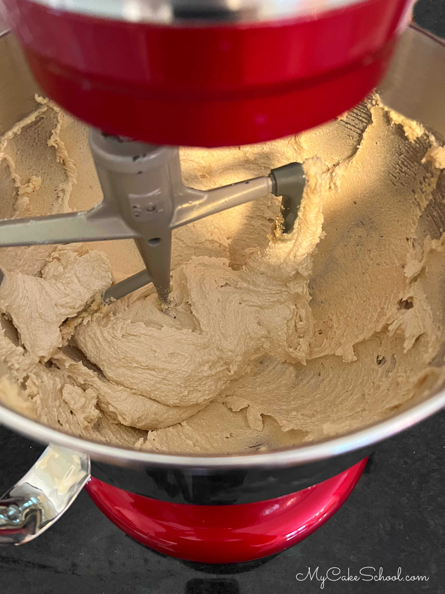 Honey Cake Batter in Mixer