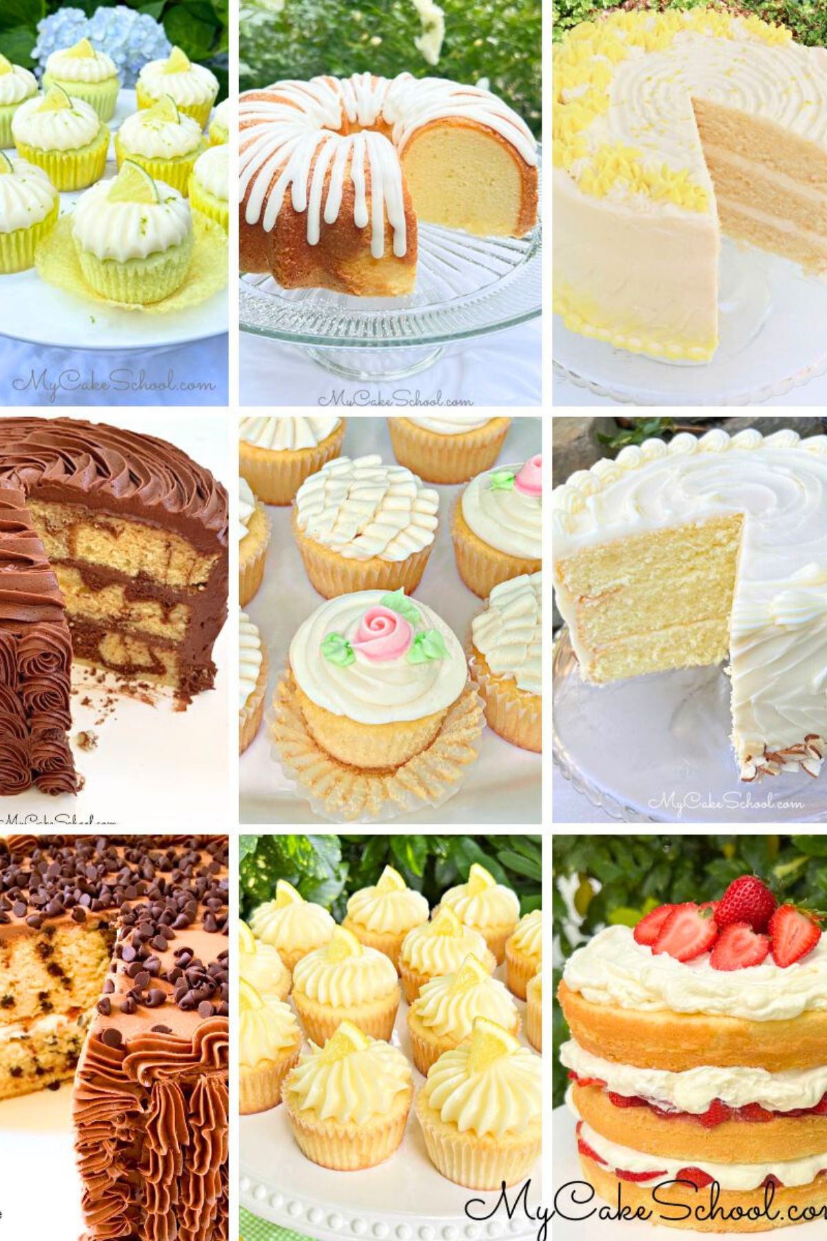 Collage of our favorite Buttermilk Cake Recipes