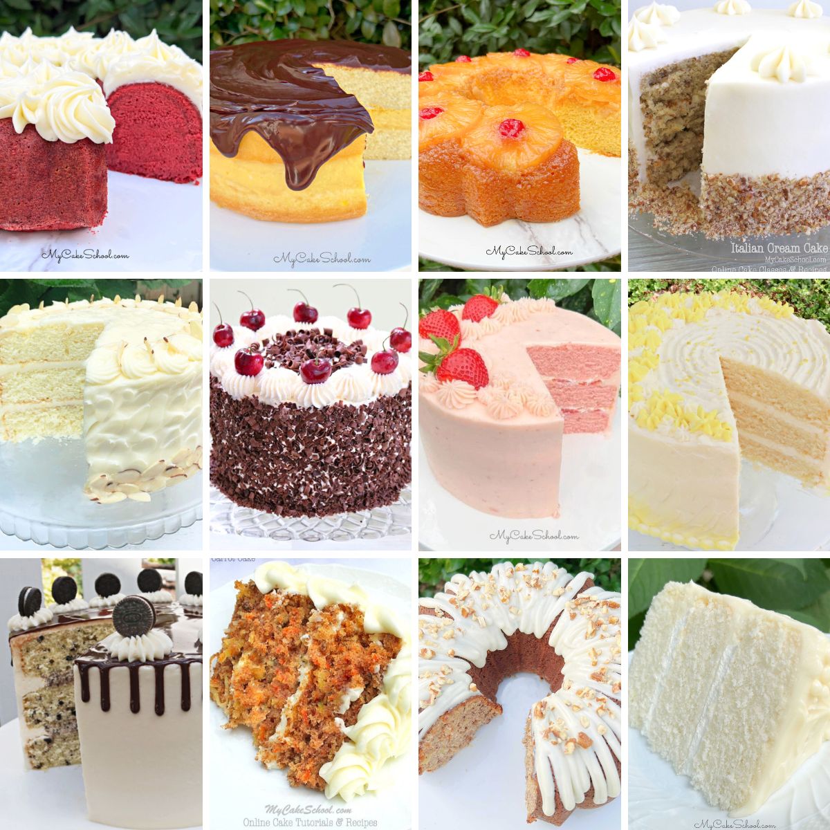 Collage of favorite Classic Cakes.