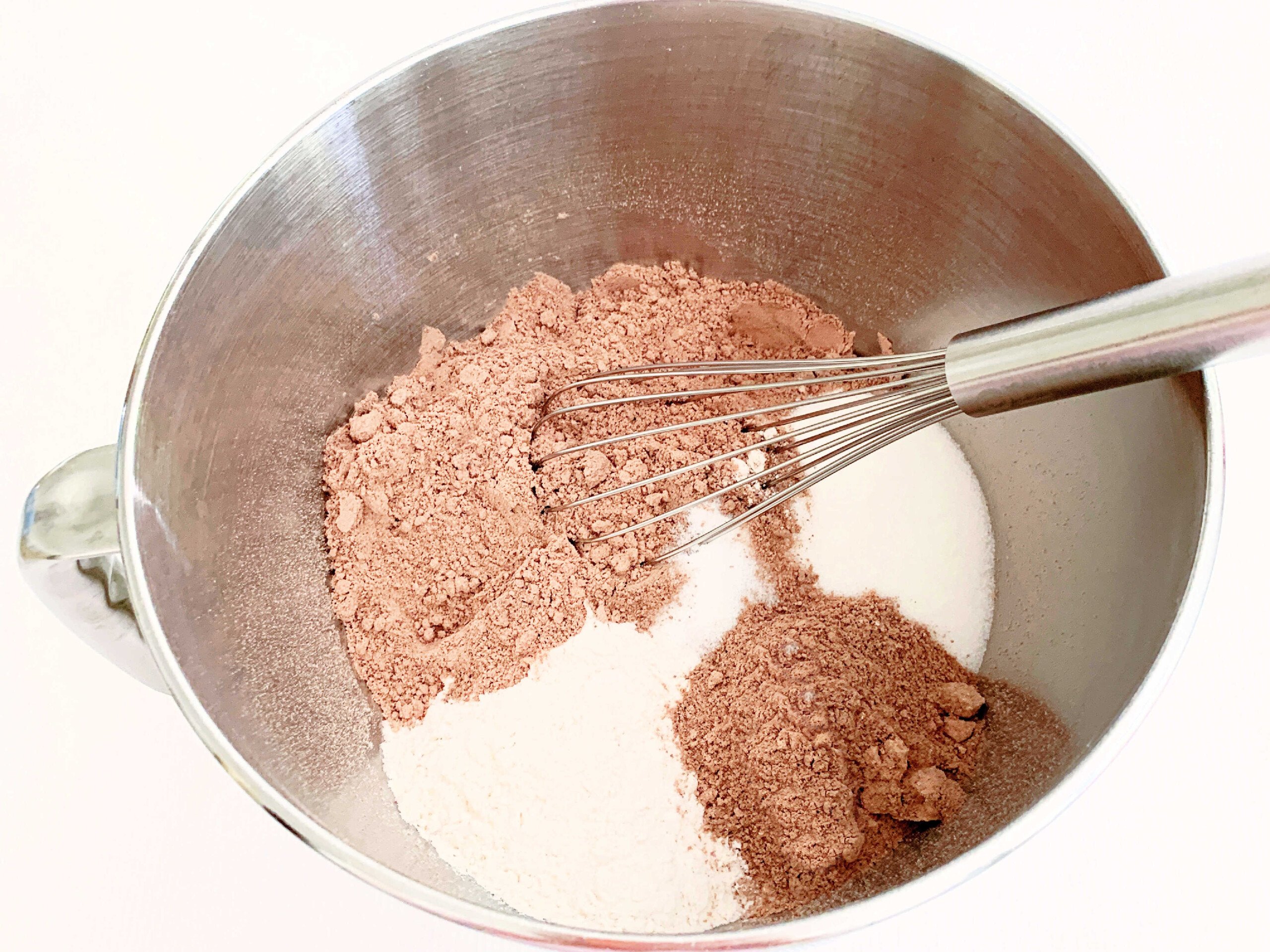 Doctored Cake Mix ingredients in Bowl