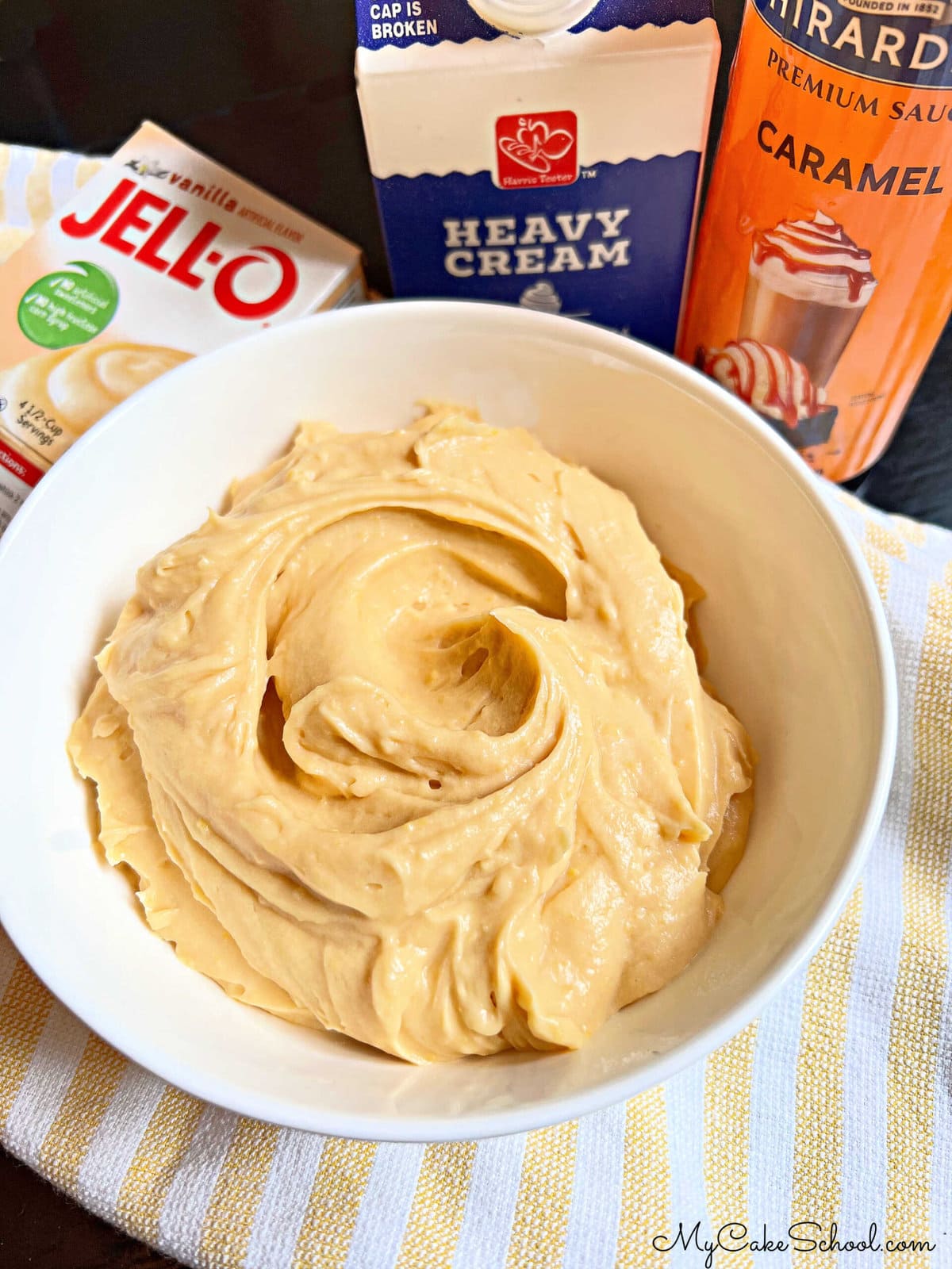 Bowl of Caramel Cream Filling.