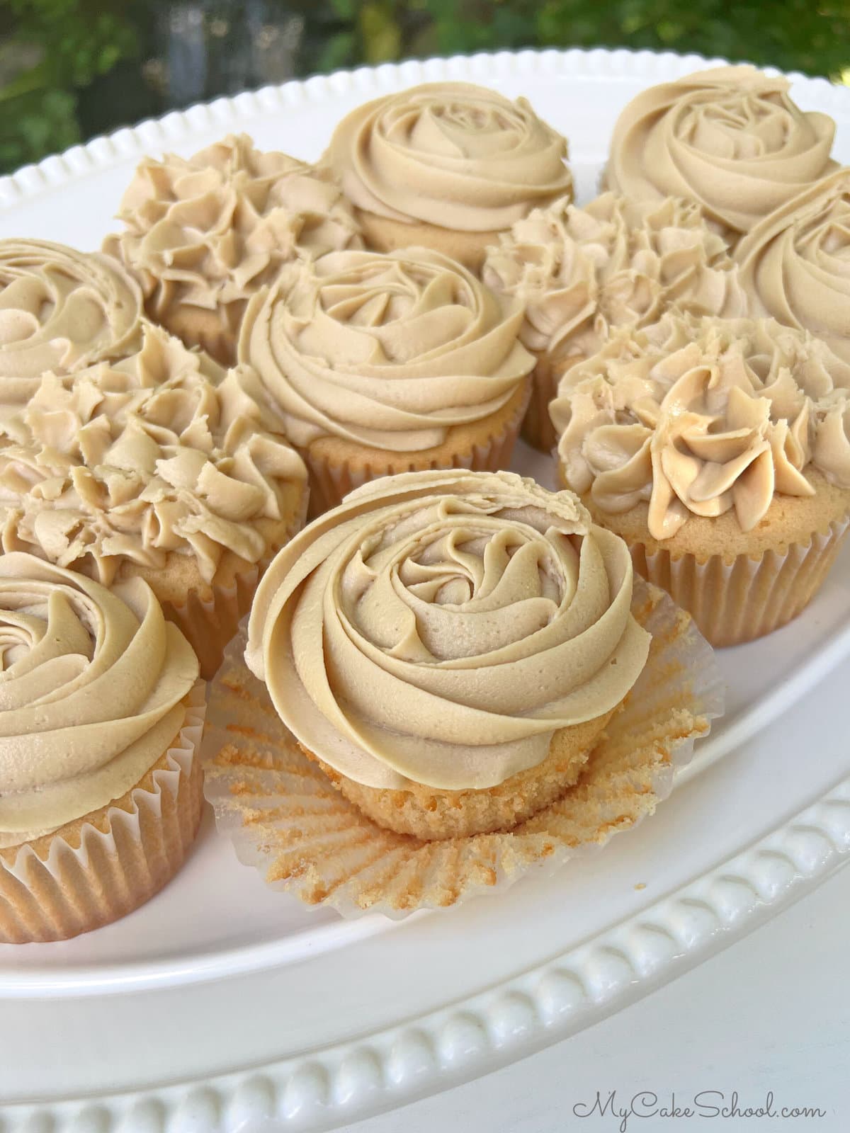 Caramel Cupcakes with Caramel Frosting.