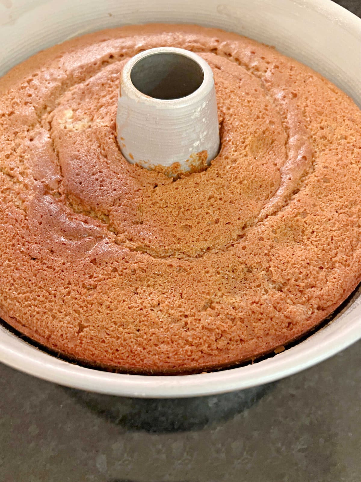 Gingerbread Bundt Cake in cake pan.