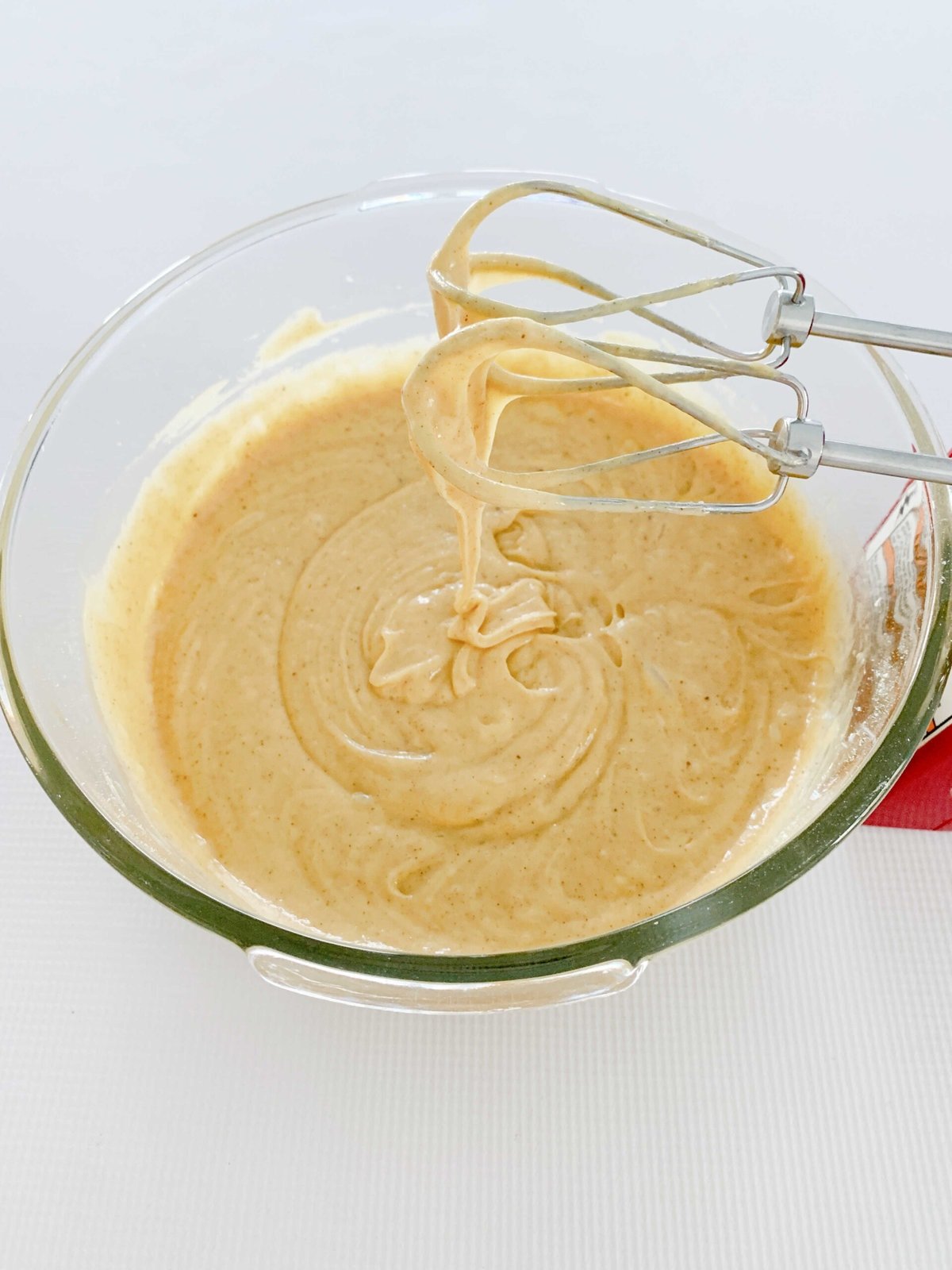 Eggnog Rum Cake Batter in bundt pan.