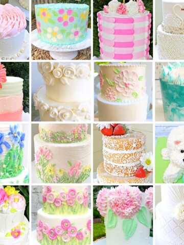 Photo grid of popular Buttercream Cake Designs.