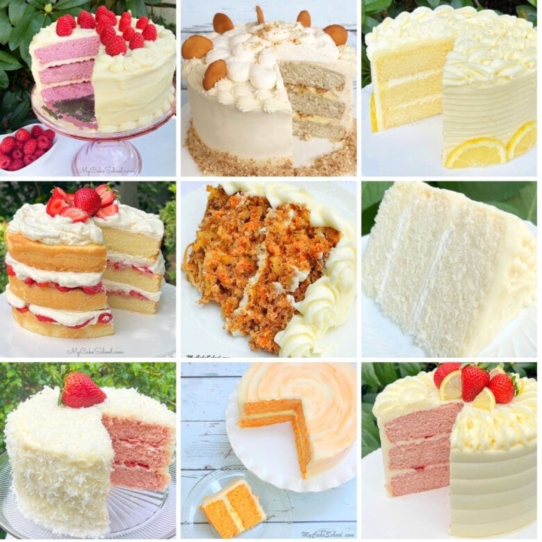 photo grid of favorite Easter Cake recipes.