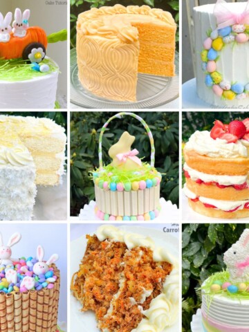 Easter cakes photo grid.