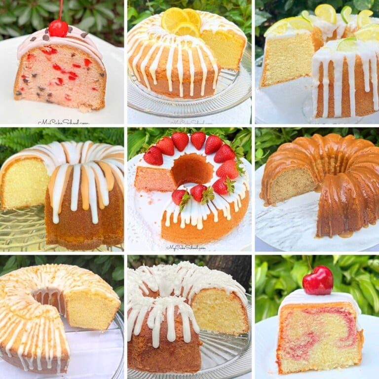 Fruity Pound Cakes in a photo grid.