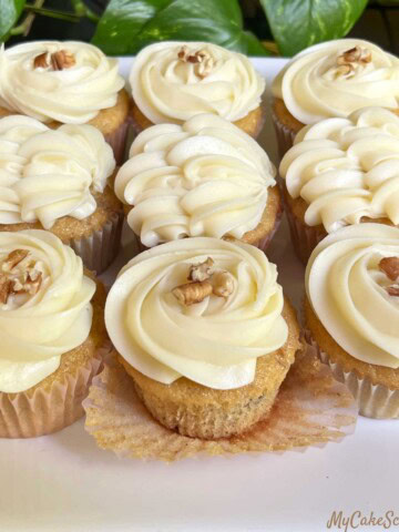 Hummingbird Cupcakes on a platter.