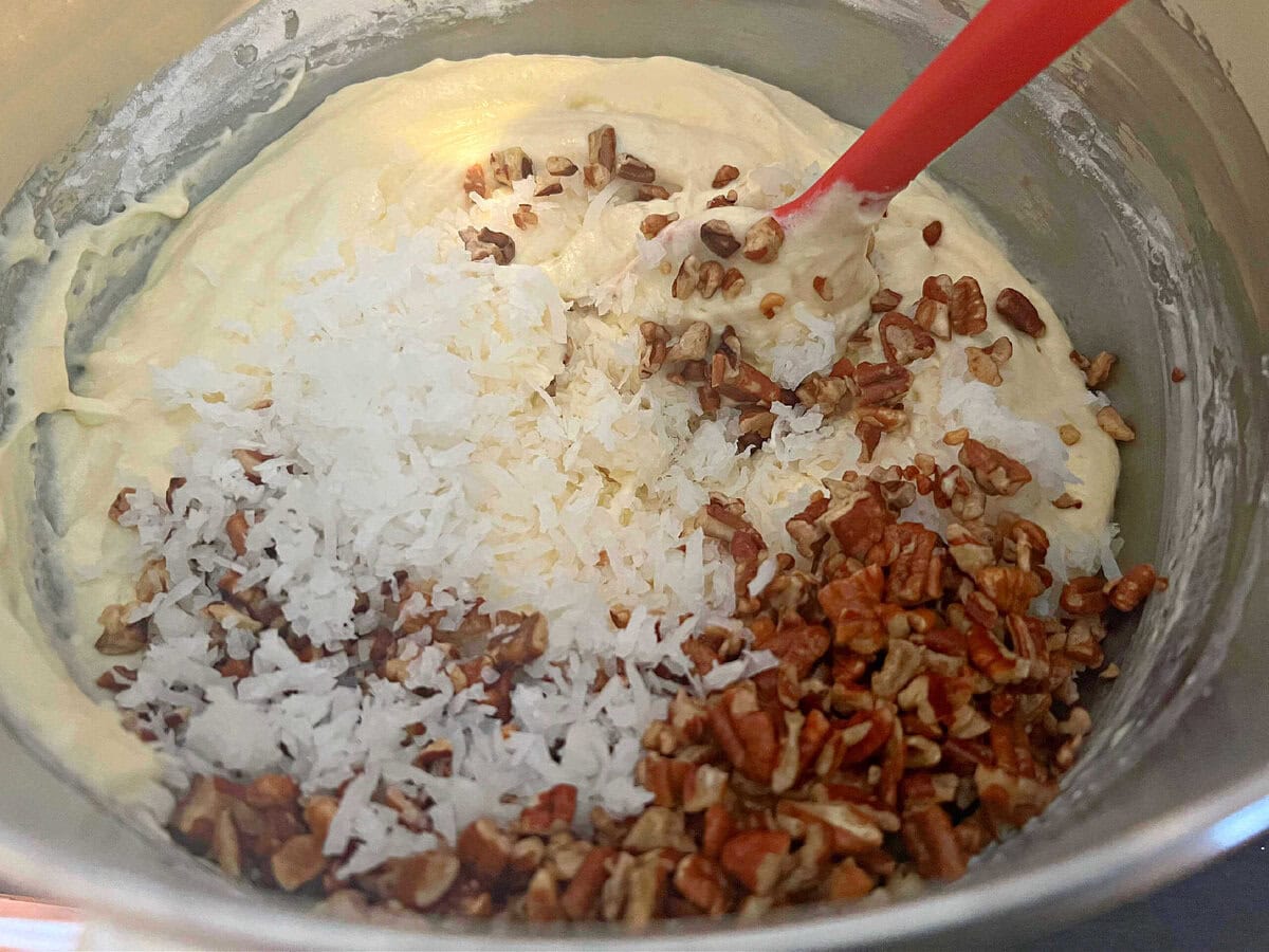 Coconut Pecan Batter.