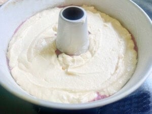 Batter in the pan.