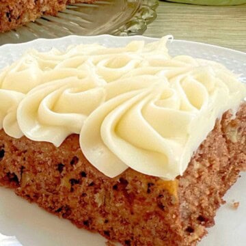 Apple Snack Cake with Cream Cheese Frosting.