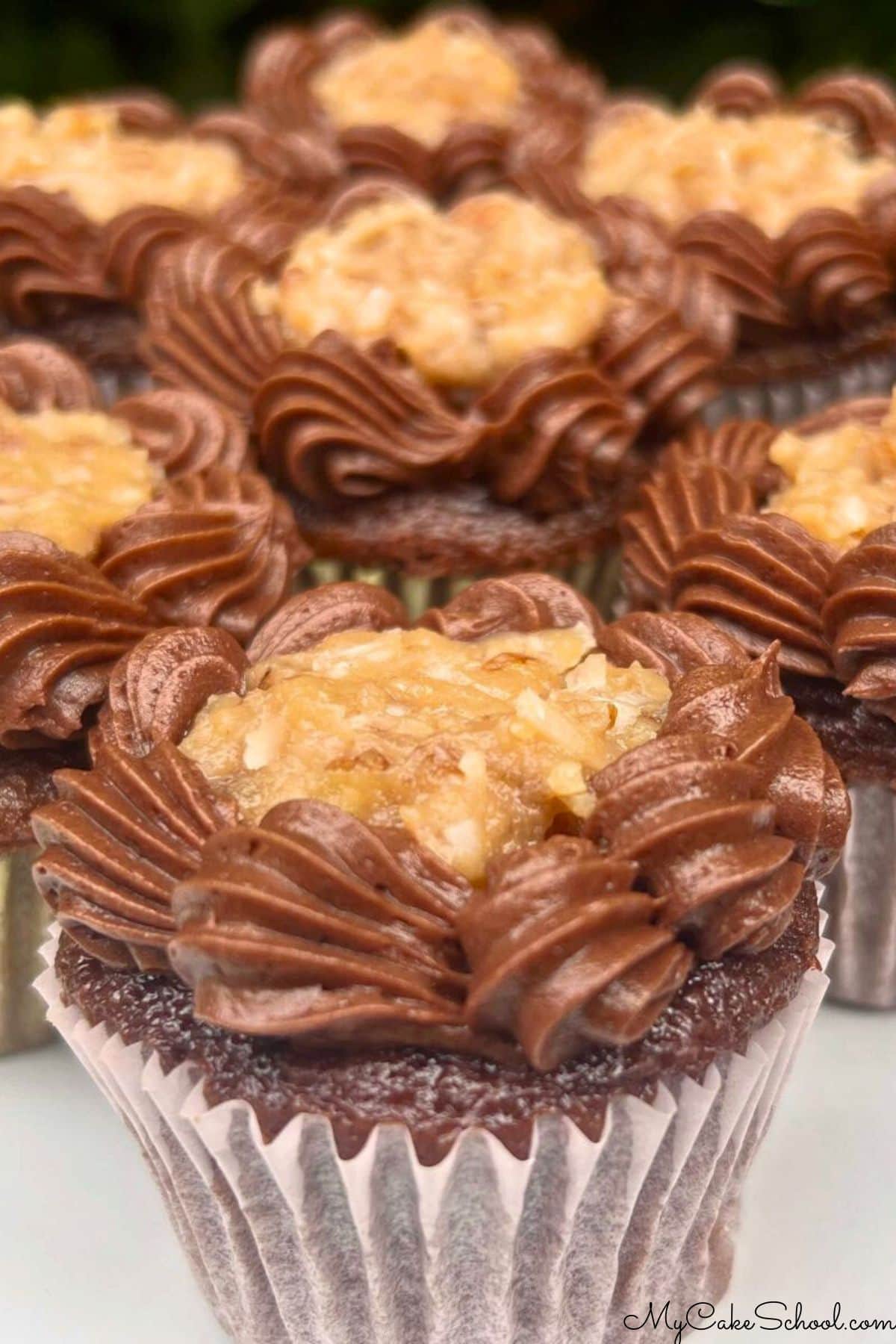 German Chocolate Cupcakes