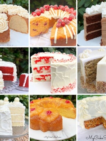 Photo grid of favorite Christmas Cakes.