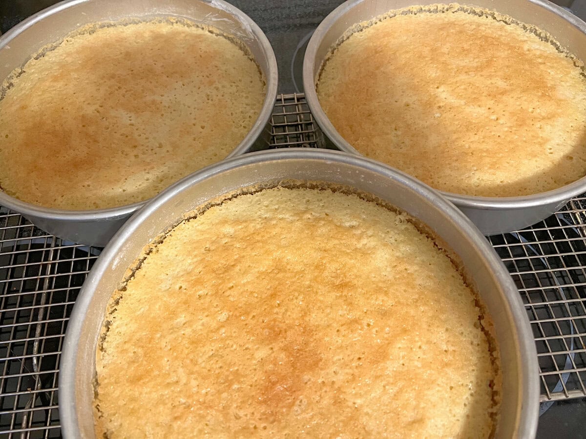 Champagne Pound Cake Layers.