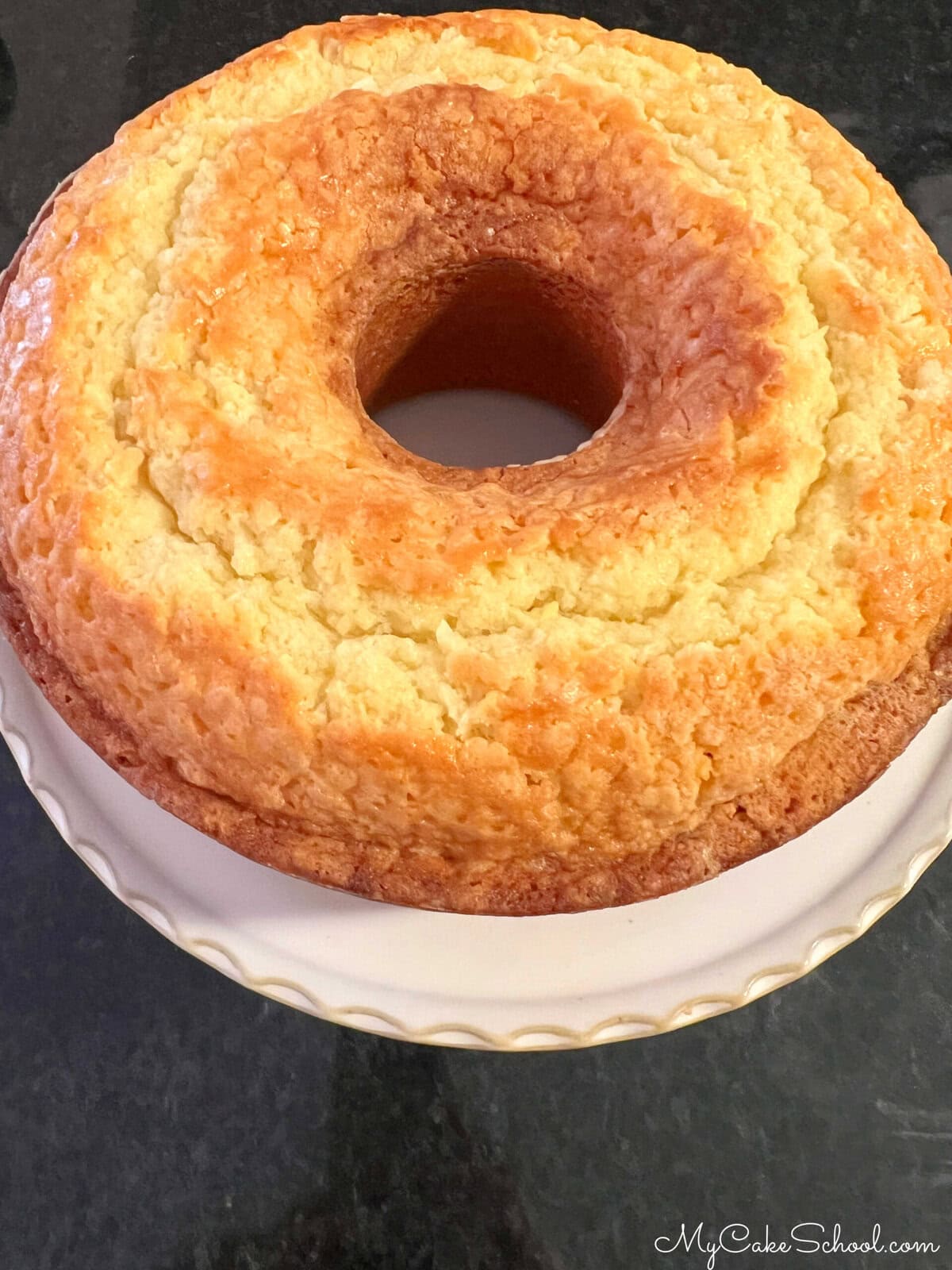 Freshly baked Coconut Whipping Cream Pound Cake